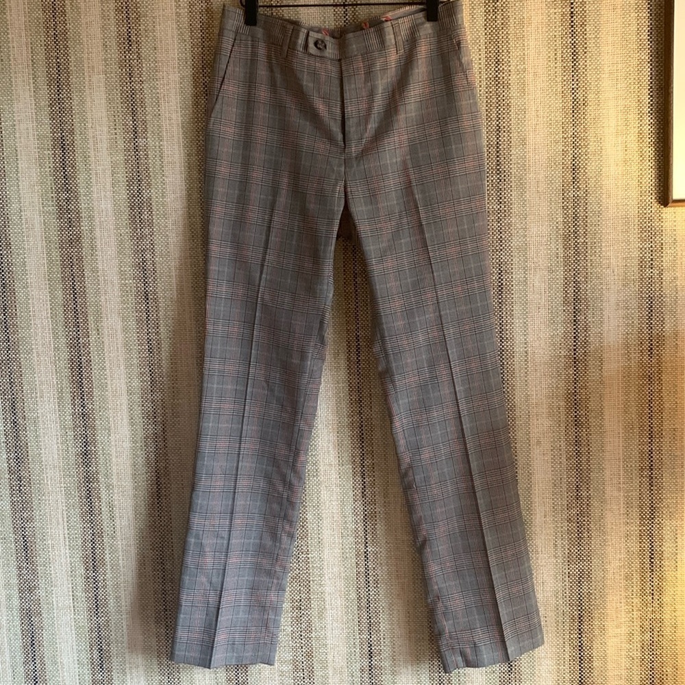 Paisley and Gray Slim Fit Pants Women Formal Pants Size 30/32 L Business Wear